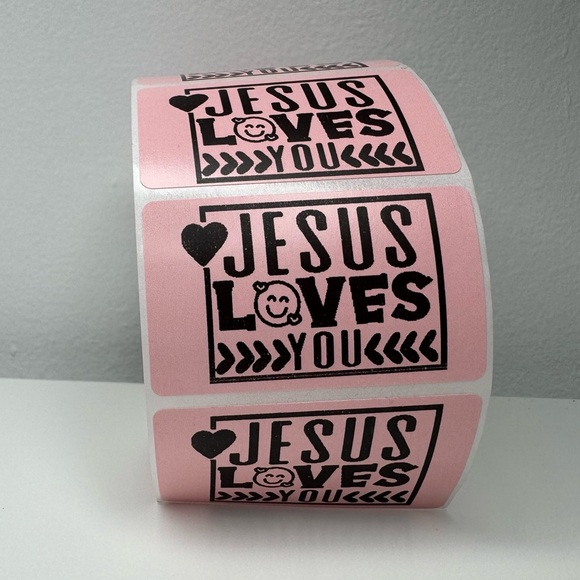 Jesus loves you sticker for small business sticker 2" thankyou Stickers labels - Picture 8 of 10